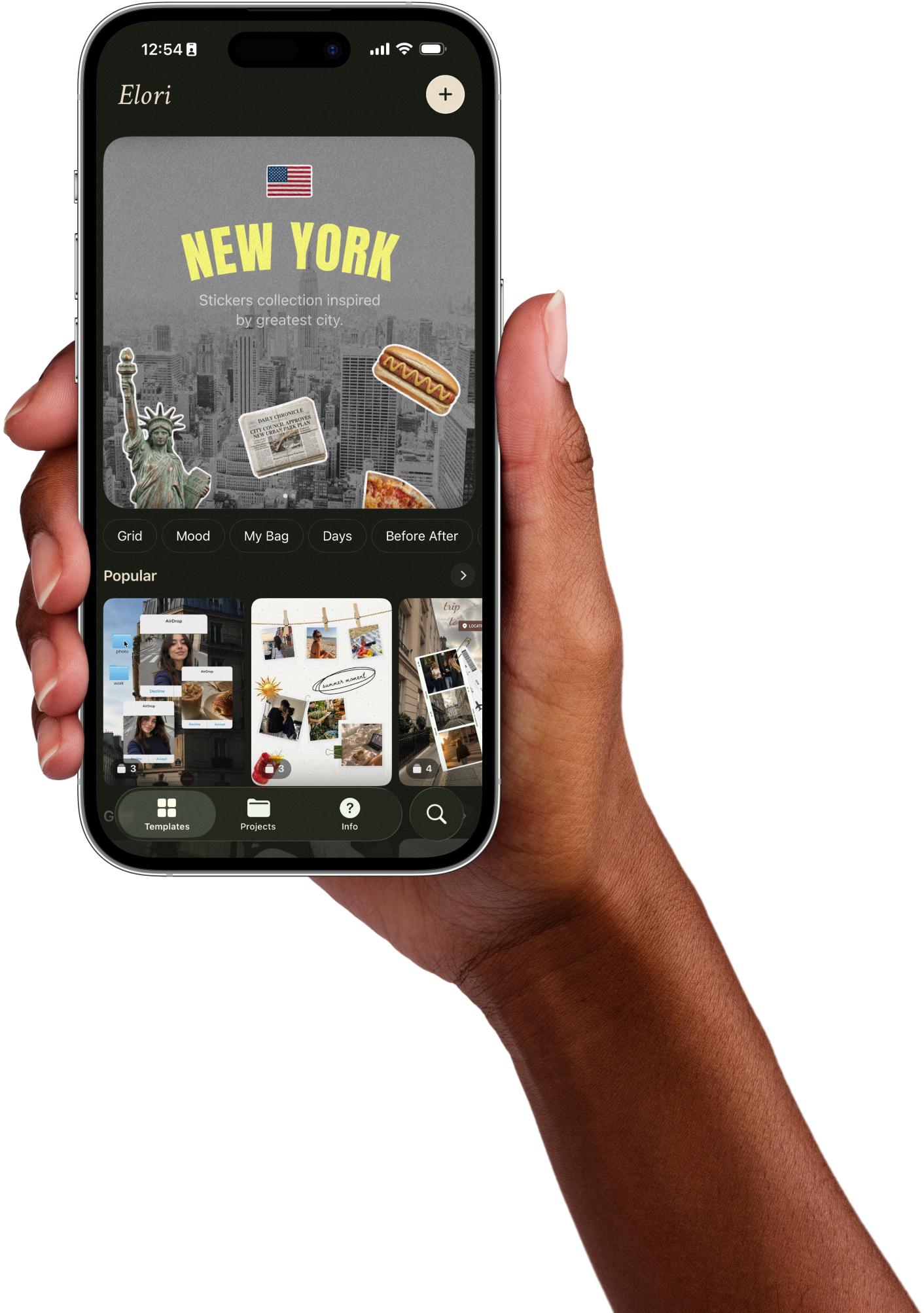 App interface preview