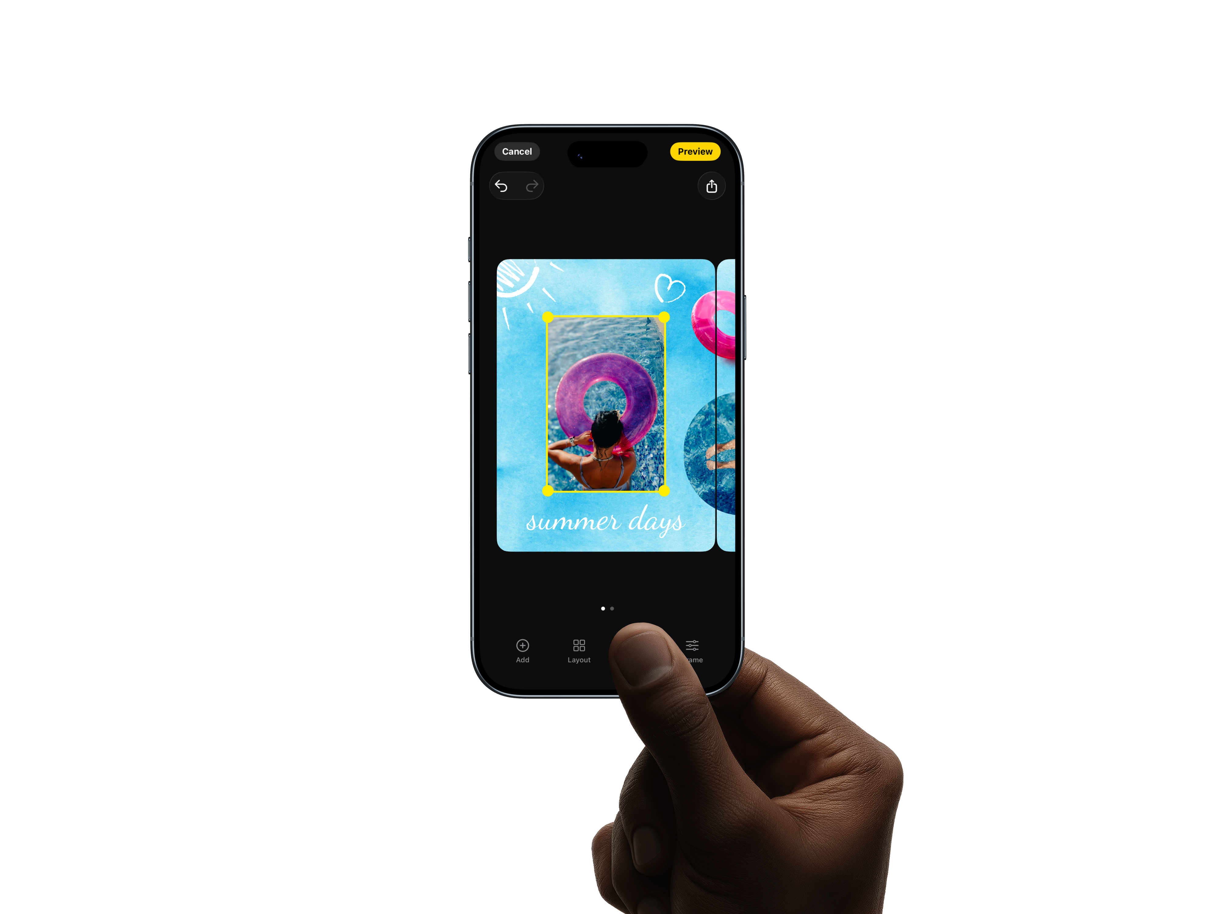 App interface preview